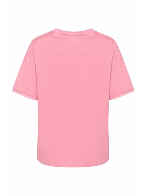 T-shirt in cotone Rosa Alpha Studio | AD-6440C2015
